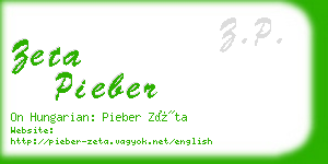 zeta pieber business card